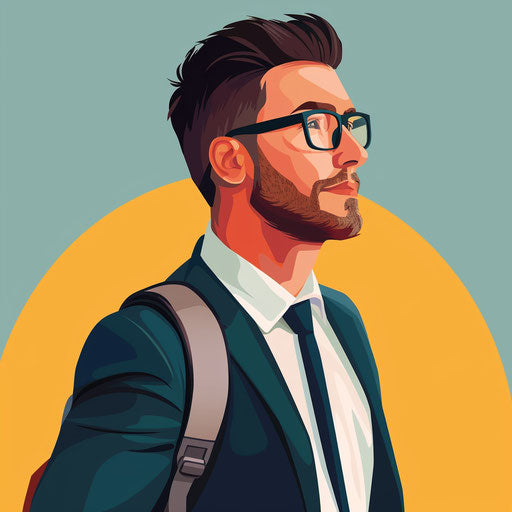 Career clipart in photo realistic style with a flat random background, vibrant tones and enhanced clarity