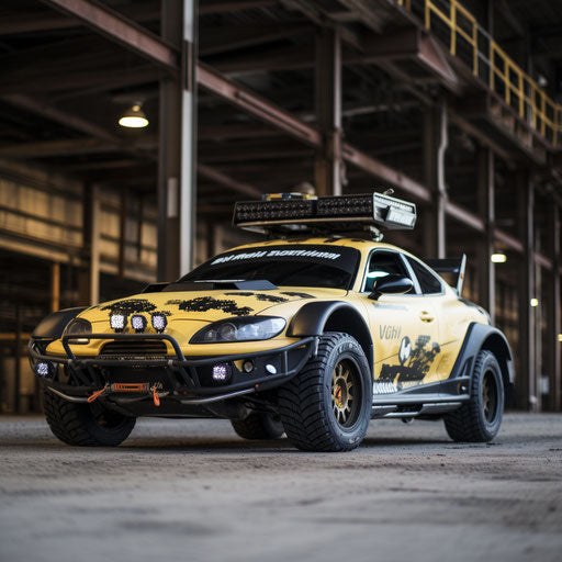 Classic Toyota Supra rally version with off-road modifications