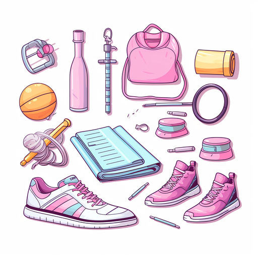 Fitness illustration in Pastel Colors Art style