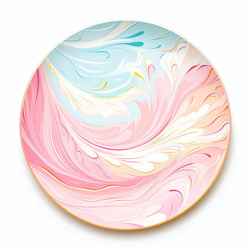 Plate clipart in the style of Pastel Colors Art, on a white background