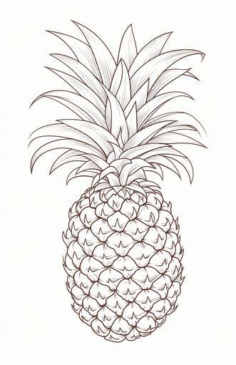 Pineapple coloring fruit tattoo style commission stencil