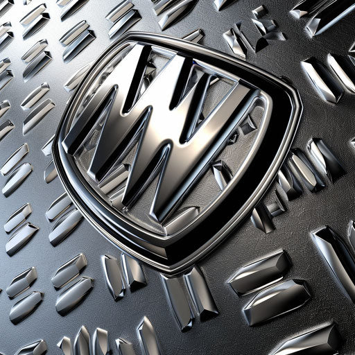 Dynamic Vans logo in silver and black, on a sleek metallic background