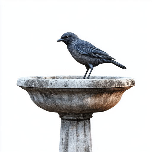 Realistic bird bath, high resolution, isolated