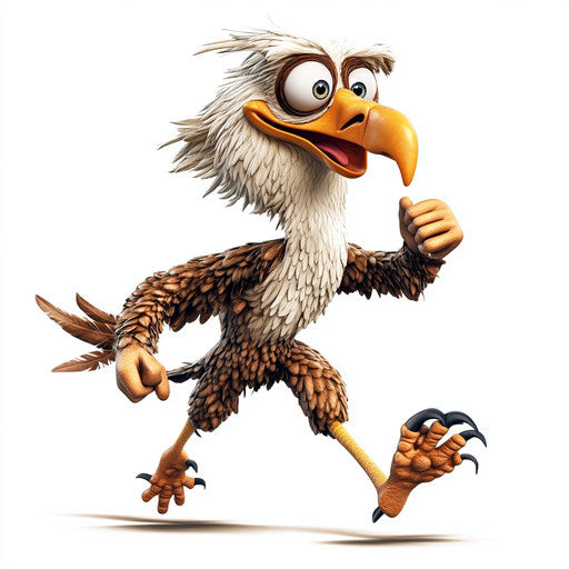 High-Quality Eagle Caricature Clipart for Dynamic Content