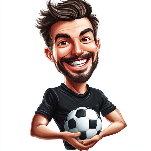 Dynamic Soccer Caricature Clipart for Dynamic Presentations