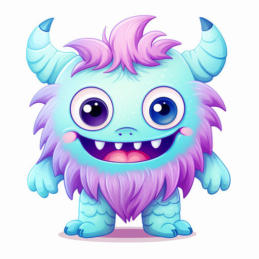 Monster clipart in the style of Pastel Colors Art