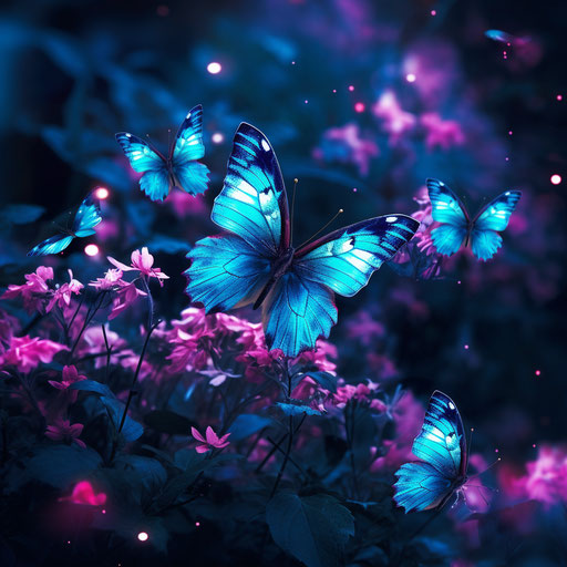 Beautiful butterfly in a dreamlike blurry style