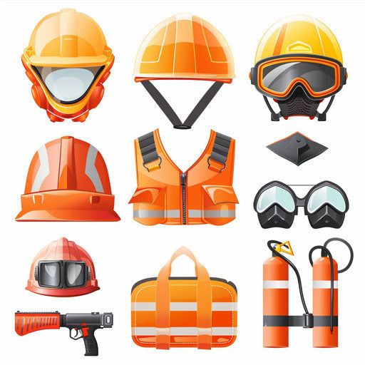 Realistic safety illustration on white background