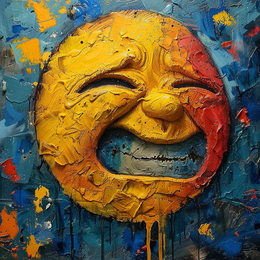 Emotion of crying in an intriguing and bold style