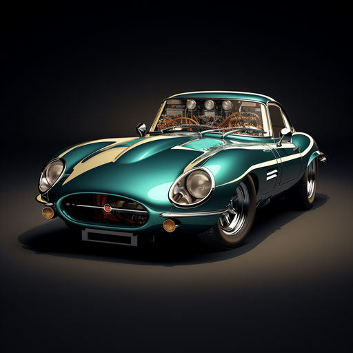 Jaguar E type car Optical tuning