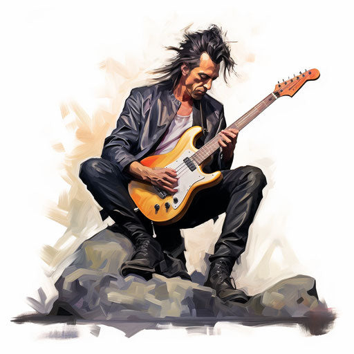 Illustration rock in the style of oil painting