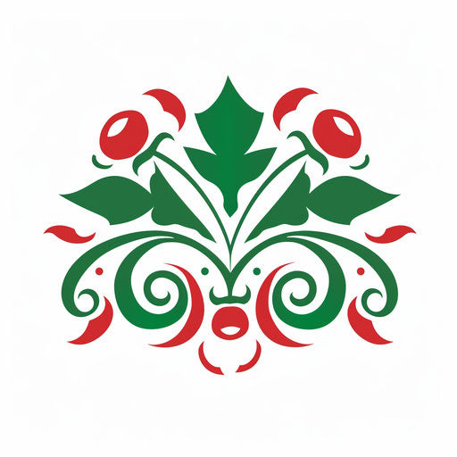 Classic Italian restaurant logo with red and green motif on white background