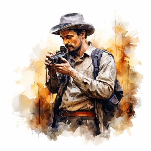 Photography clipart in the style of Oil painting
