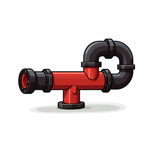 Minimalist pipe clipart on white background