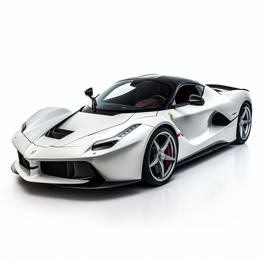 The classic Ferrari on white background