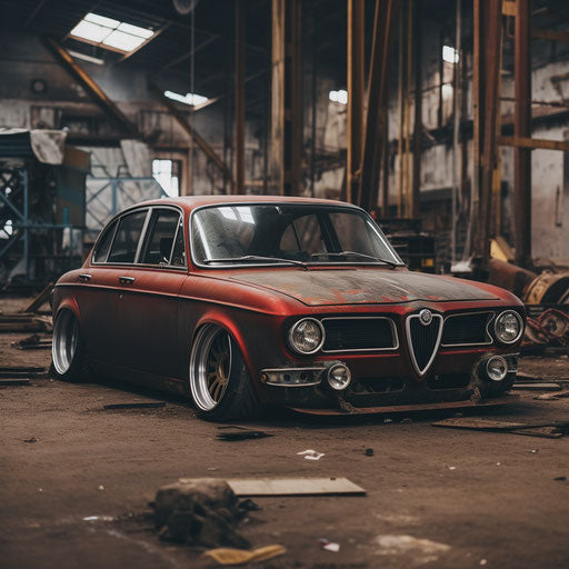 Vintage car with a unique custom look