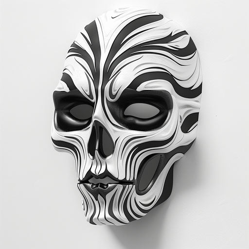 Skull face Halloween mask vector illustration, artistic style
