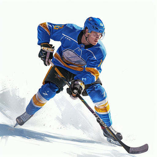 Realistic hockey clipart with flat white background