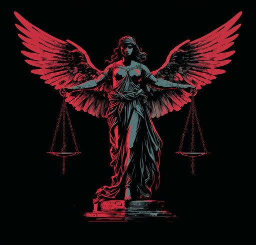 Angel of justice with sword