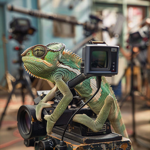 Chameleon on a Hollywood movie set