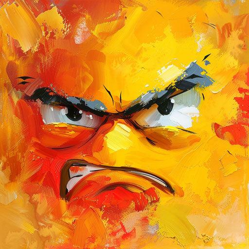 Emotional sensitivity, explosive red and yellow face