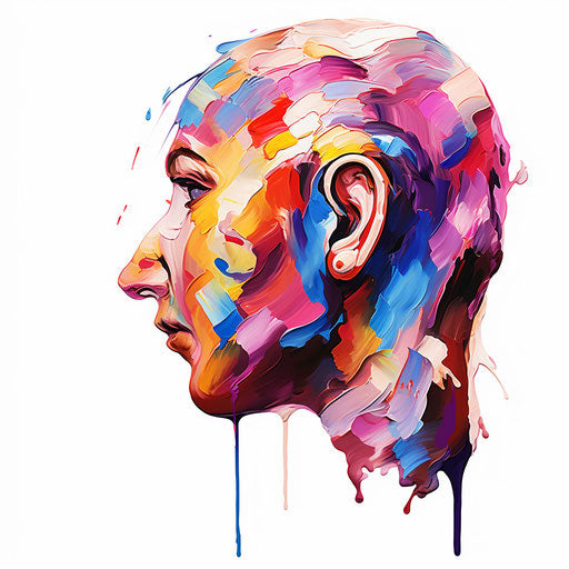 Ear clipart in the style of Impressionistic Art