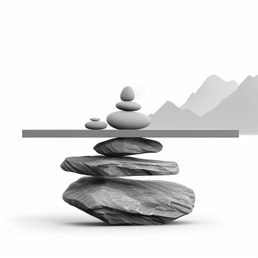 Balance clipart in photo realistic style with flat white background