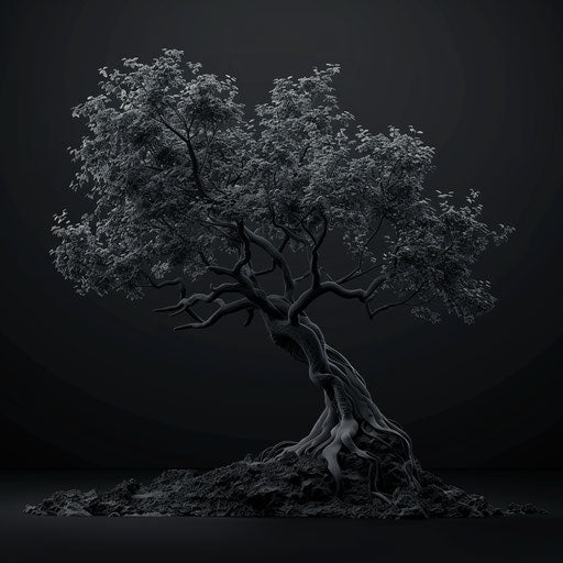 Life clipart in realistic style on dark background, contrast