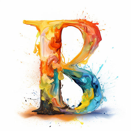 Spelling clipart in the style of oil painting