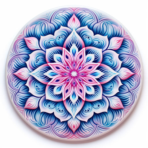 Elegant blue and pink design on white background