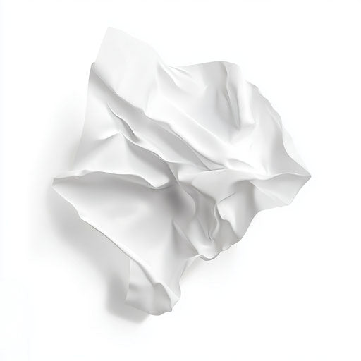Realistic illustration of tissue paper, high resolution, no background, isolated