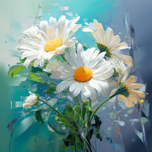 Blossoming alone in a colorful bouquet