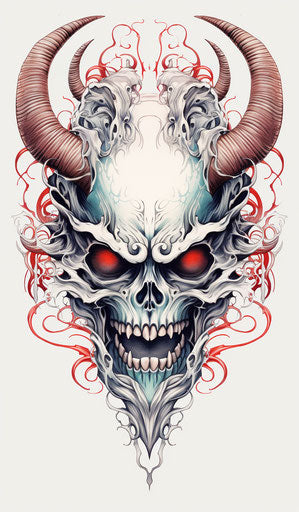 Japanese demon skulls