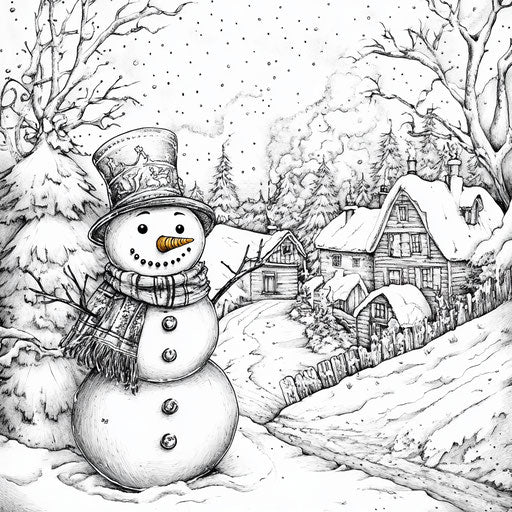 Child-Friendly Frosty The Snowman Coloring Pages - Creative Fun