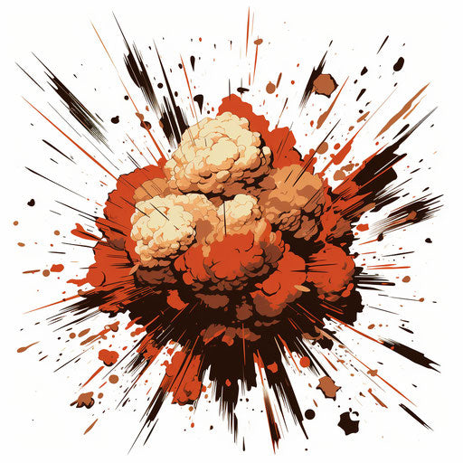 Boom clipart in the style of Chiaroscuro Art