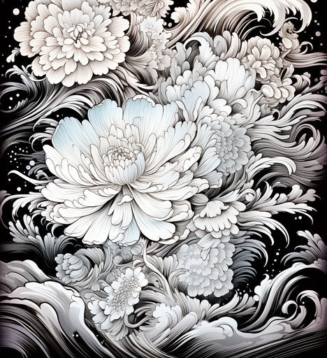 Traditional or Chinese Style Coloring Tattoo Design