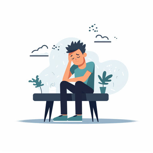 Minimalist-style mental health illustration