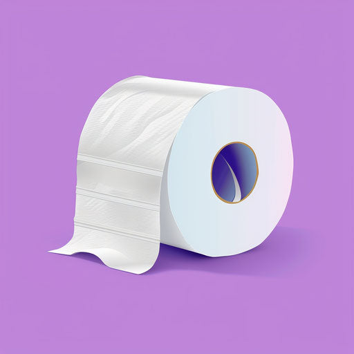 Realistic toilet paper illustration on colorful background