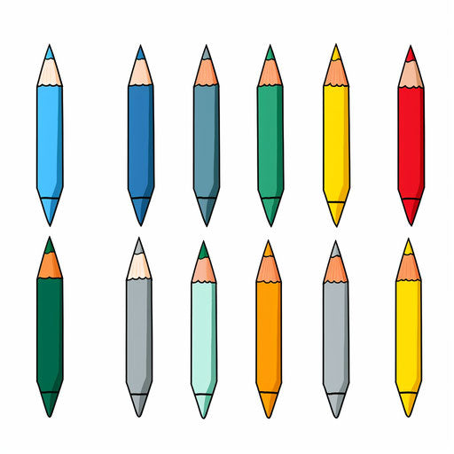 Minimalist style crayon illustration, on white background