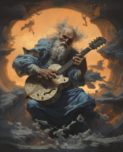 Drawing music by Jens Bose, iconic rock and roll style