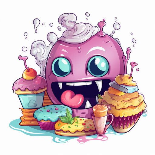 Hungry illustration in Pastel Colors Art style