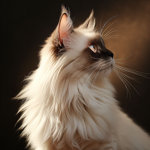 Himalayan cat side view