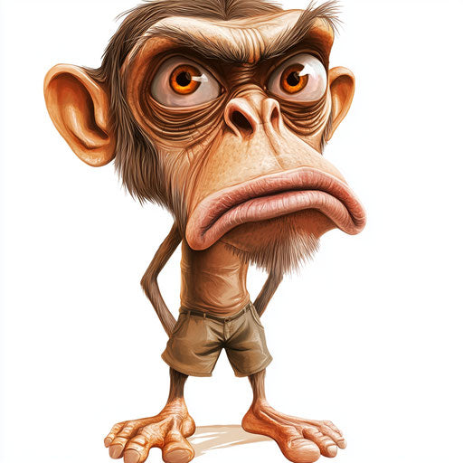 Humorous caricature of a zoo with human characteristics