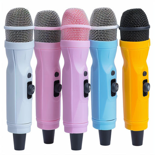 Realistic mic illustration on white background