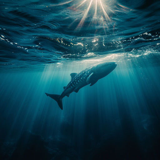 Whale shark gliding majestically beneath the ocean's surface