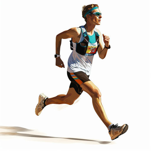 Realistic cross-country clipart on flat white background