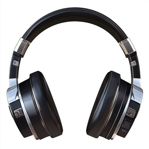 Realistic clipart of DJ headphones, isolated no background