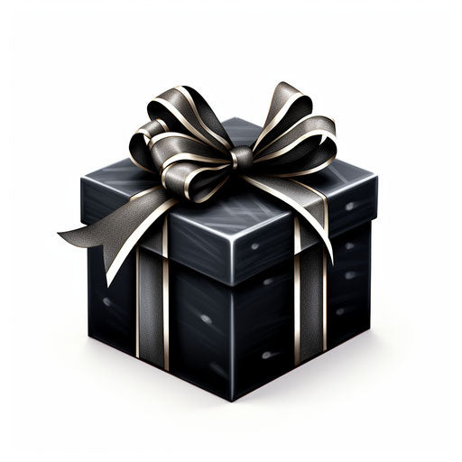 Gift box illustration in the style of Chiaroscuro Art, on white background