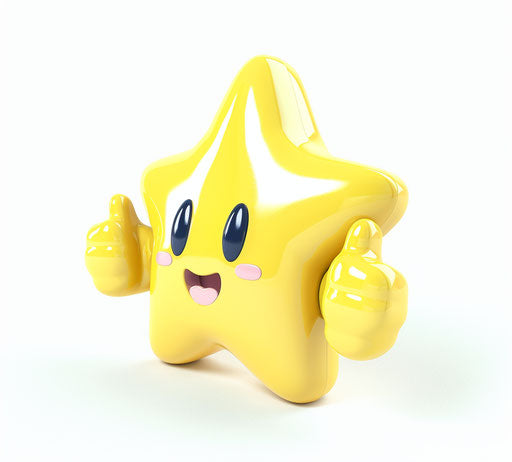 Yellow star with thumbs up