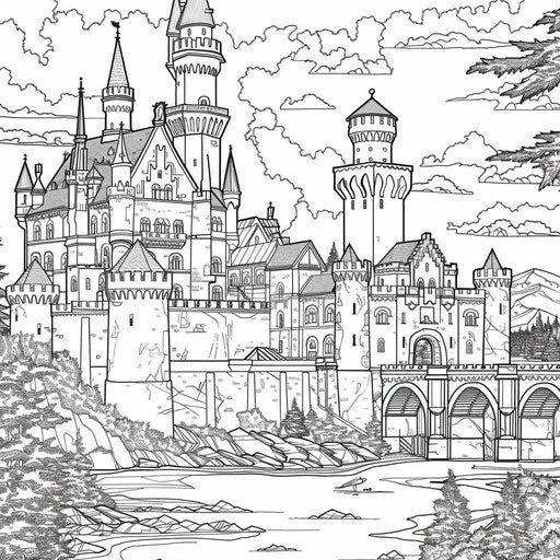 Knights and castles in a medieval setting